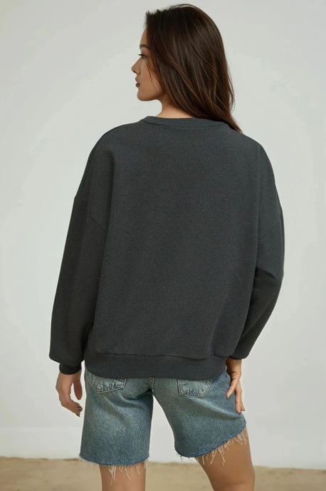 Oversized Crewneck Basis Sweatshirt - Image 4