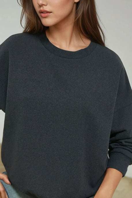 Oversized Crewneck Basis Sweatshirt - Image 5