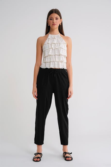 Cotton Jogger Pants with Drawstring Waist - Image 3