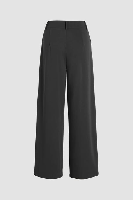 Hoge Taille Wijde Pantalon met Plissee - Image 2