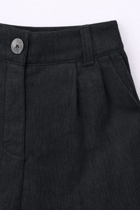 Högmidjade velour raka byxor - Image 2