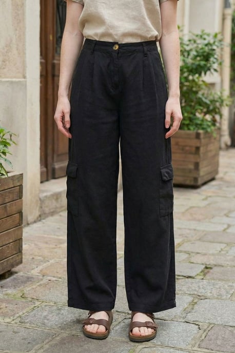 Hoge Taille Wijde Cargo Broek - Image 2
