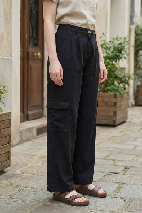 Hoge Taille Wijde Cargo Broek - Image 3