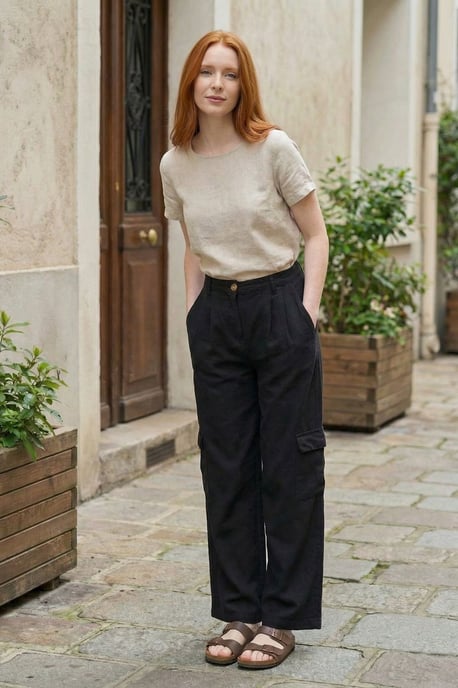 Hoge Taille Wijde Cargo Broek - Image 4