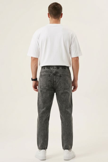 Opvallende Denim Broek met Touwsluiting Taille - Image 4