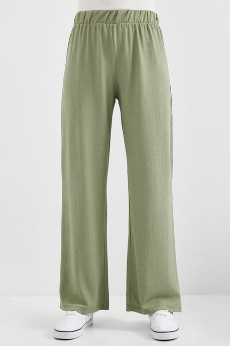 Textured Relaxed Fit Knit Pants - Image 2