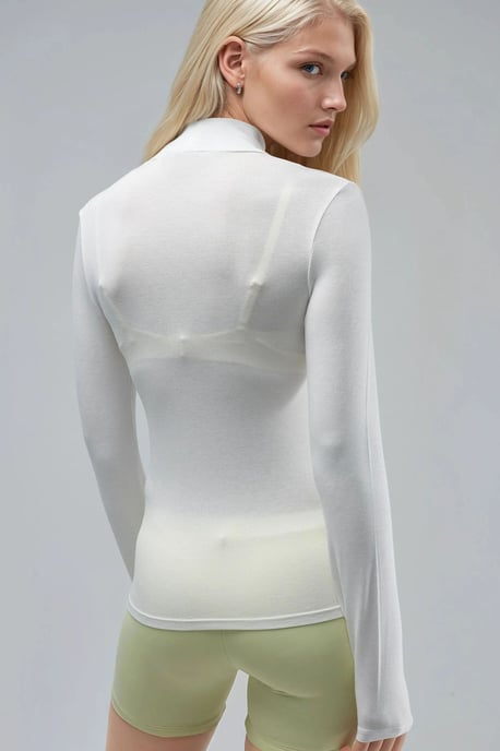 Slim Fit Halve Turtleneck Blouse - Image 3