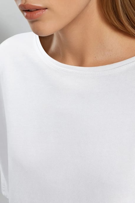 Loose Fit Boat Neck Blouse - Image 5