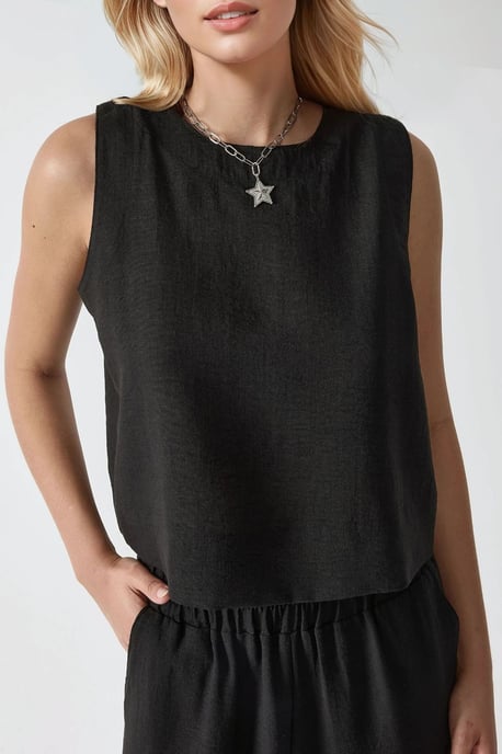 Linnen Voel Blouse & Elastische Taille Broek Tweedelige Coördinatie Set - Image 5