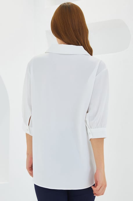 Polo Kraag Losse Pasvorm Blouse - Image 4
