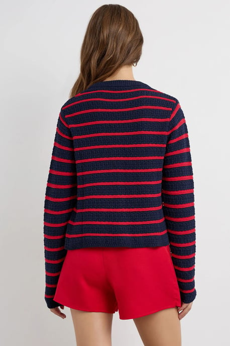 Buttoned Striped Cardigan - Image 6