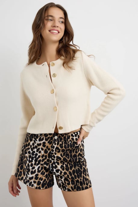 Buttoned Knit Cardigan - Image 2