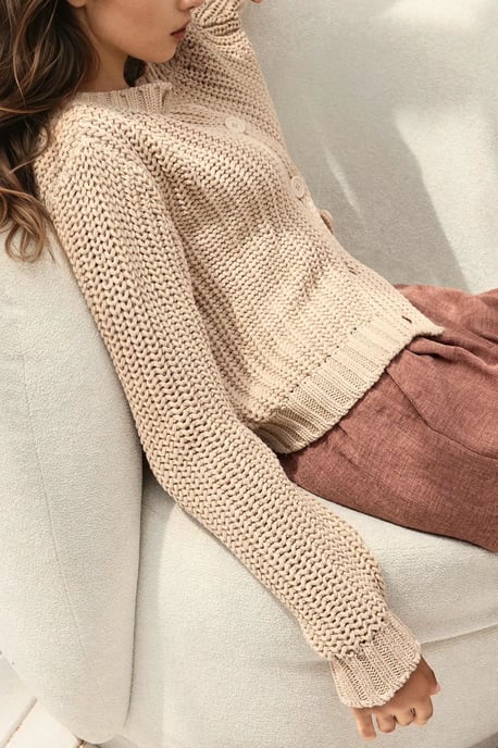 Getextureerde Brei Crew Neck Vest - Image 2