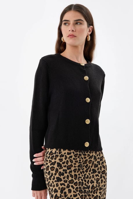 Buttoned Knit Cardigan - Image 2