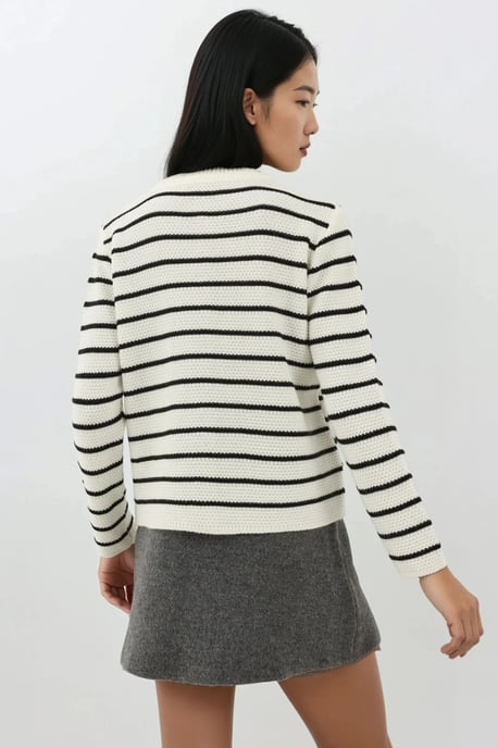 Geknopte Gestreepte Cardigan - Image 2