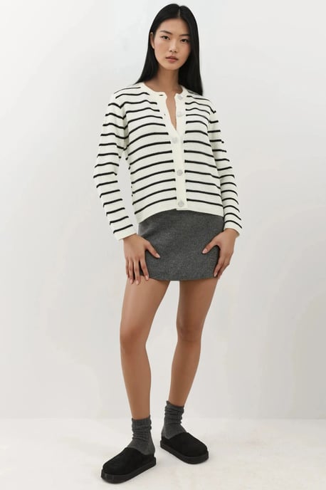 Geknopte Gestreepte Cardigan - Image 4