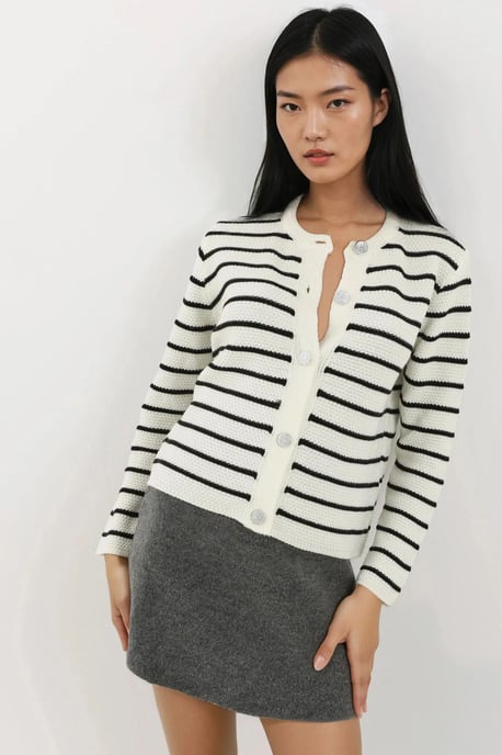 Geknopte Gestreepte Cardigan - Image 6