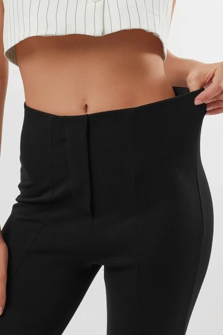 Hoge Taille Split Gedetailleerde Flair Leggings - Image 6