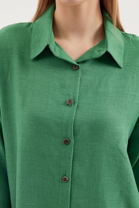 Linnenmix Lange Mouwen Shirt en Broeken Set - Image 4