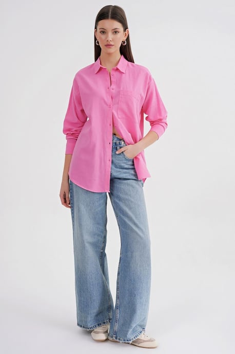 Oversized Linnenmix Blouse - Image 2