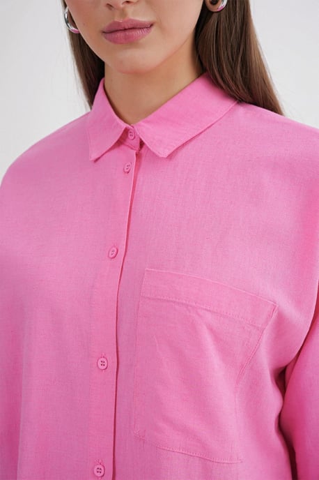 Oversized Linnenmix Blouse - Image 4