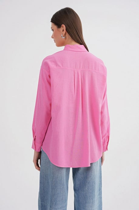 Oversized Linnenmix Blouse - Image 5