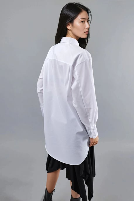 Knoopsluiting Poplin Shirt met Lange Mouwen - Image 3