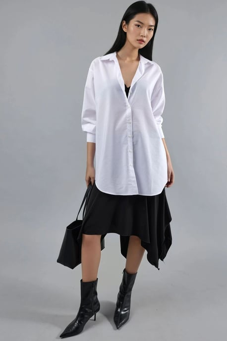 Knoopsluiting Poplin Shirt met Lange Mouwen - Image 5