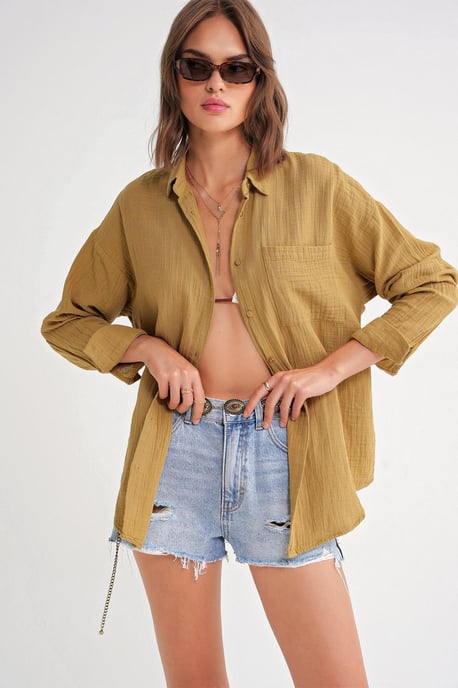 Oversized Shirt met Pocketdetail - Image 3
