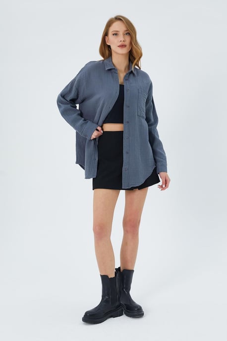 Oversized Shirt met Pocketdetail - Image 2