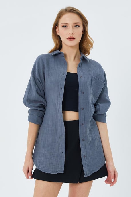 Oversized Shirt met Pocketdetail - Image 3