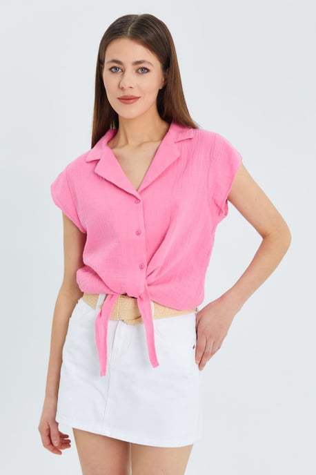 Crop Shirt met Strikdetail - Image 5