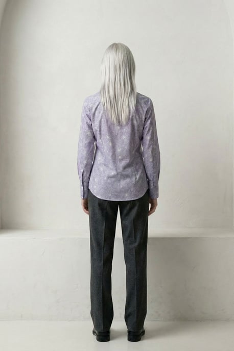 Abstract Print Button-Up Shirt - Image 3