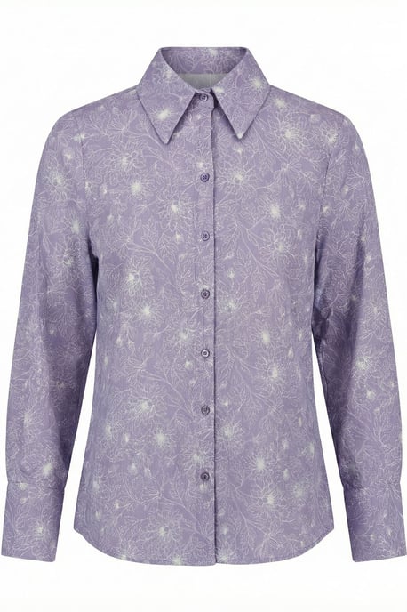 Abstract Print Button-Up Shirt - Image 6