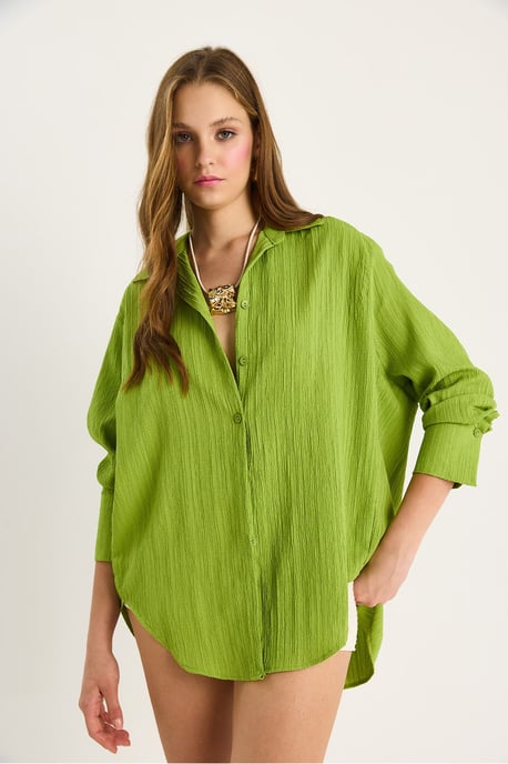 Oversized Textuur Shirt - Image 6
