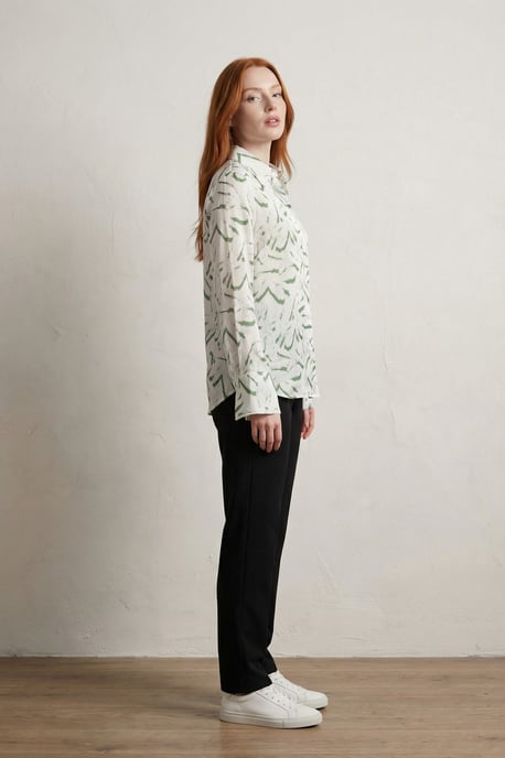 Abstracte Print Knop-Up Shirt - Image 2