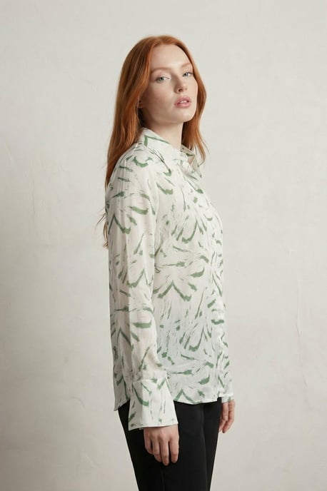 Abstracte Print Knop-Up Shirt - Image 3
