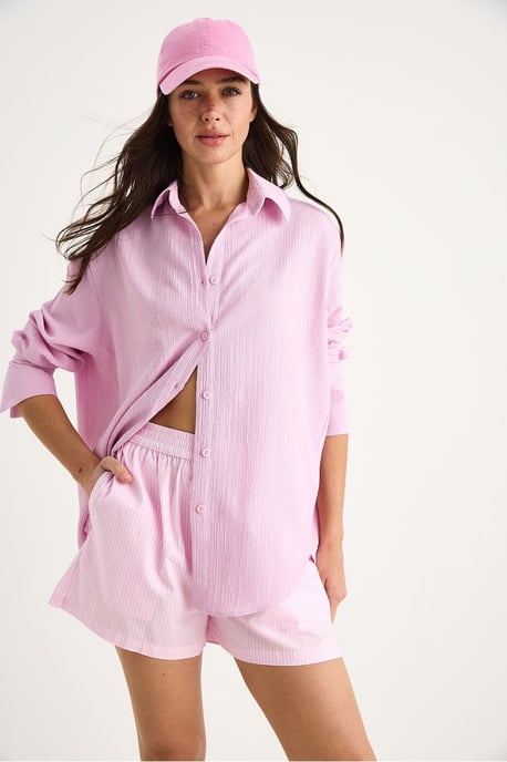 Oversized Textuur Shirt - Image 2
