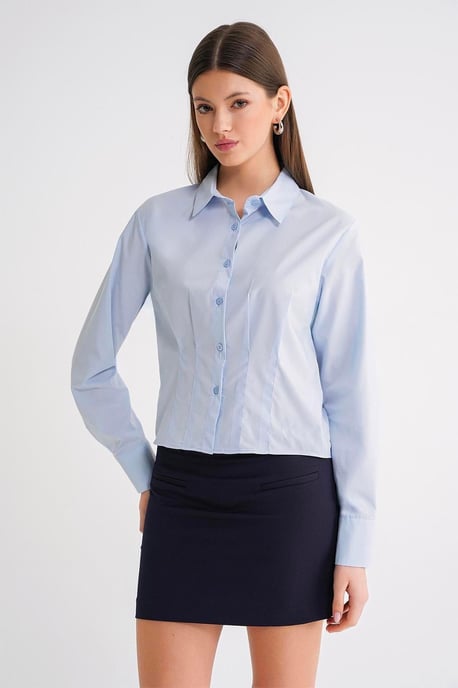 Slim Fit Långärmad Poplin Skjorta - Image 2