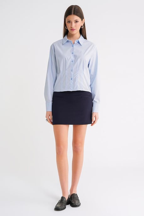 Slim Fit Långärmad Poplin Skjorta - Image 3