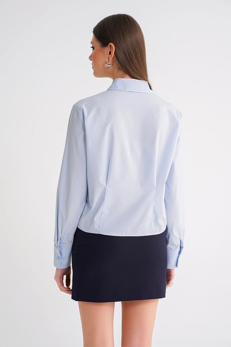 Slim Fit Långärmad Poplin Skjorta - Image 5