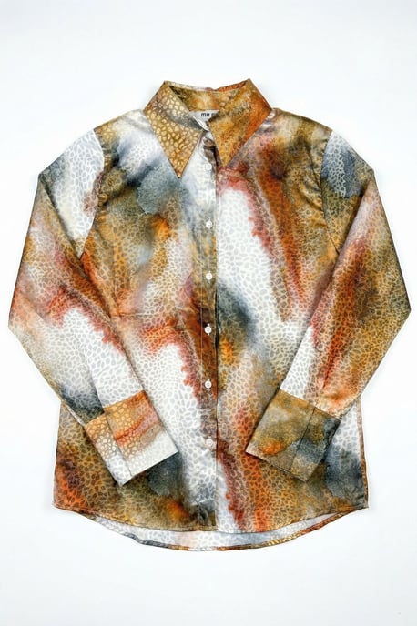 Abstract Print Buttoned Long Sleeve Shirt - Image 6