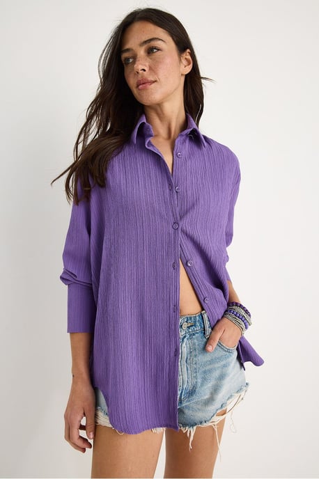 Oversized Textuur Shirt - Image 2