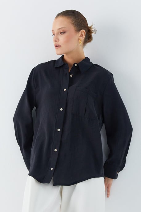 Ontspannen Pasvorm Blouse met Pocket - Image 3