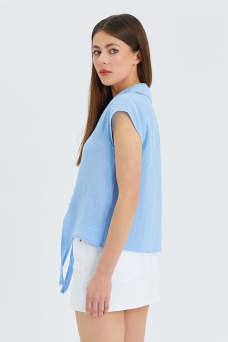 Crop Shirt met Strikdetails - Image 5