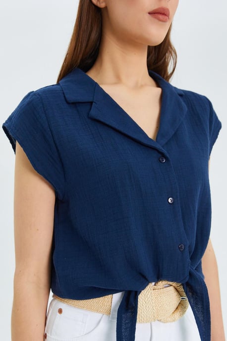 Crop Shirt met Strikdetail - Image 4