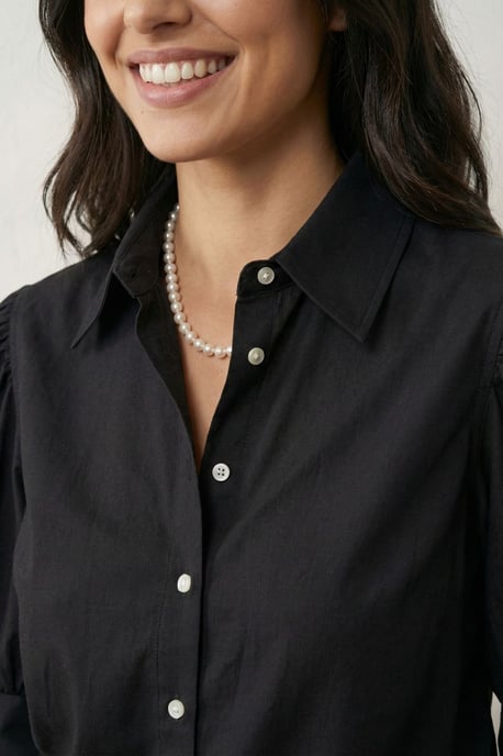 Geknoopte Poplin Shirt met Overhemdkraag - Image 4