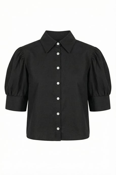 Geknoopte Poplin Shirt met Overhemdkraag - Image 5