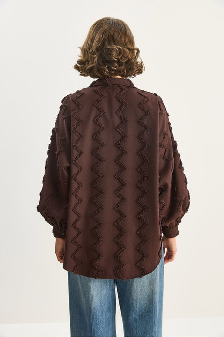 Gestructureerde Oversized Knopenhemd - Image 6