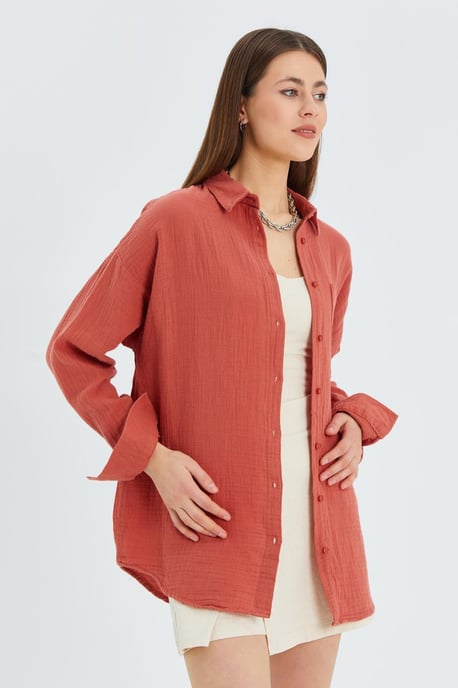 Oversized Muslin Basis Shirt - Image 1